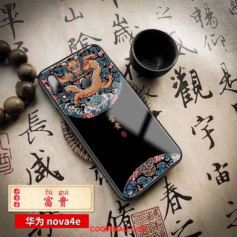 Étui Huawei P30 Lite Créatif Charmant Noir, Coque Huawei P30 Lite Légères Incassable