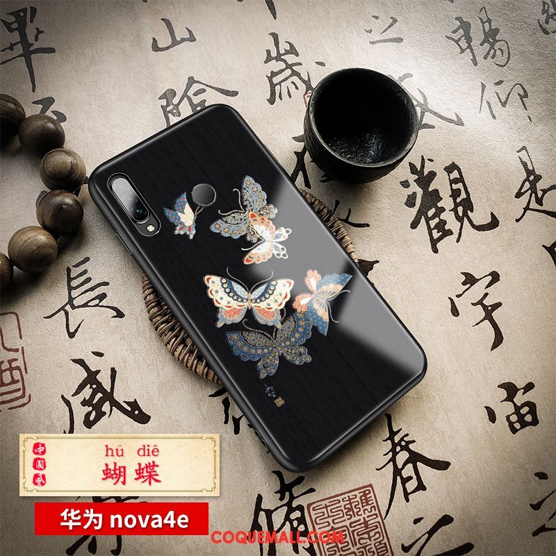 Étui Huawei P30 Lite Créatif Charmant Noir, Coque Huawei P30 Lite Légères Incassable