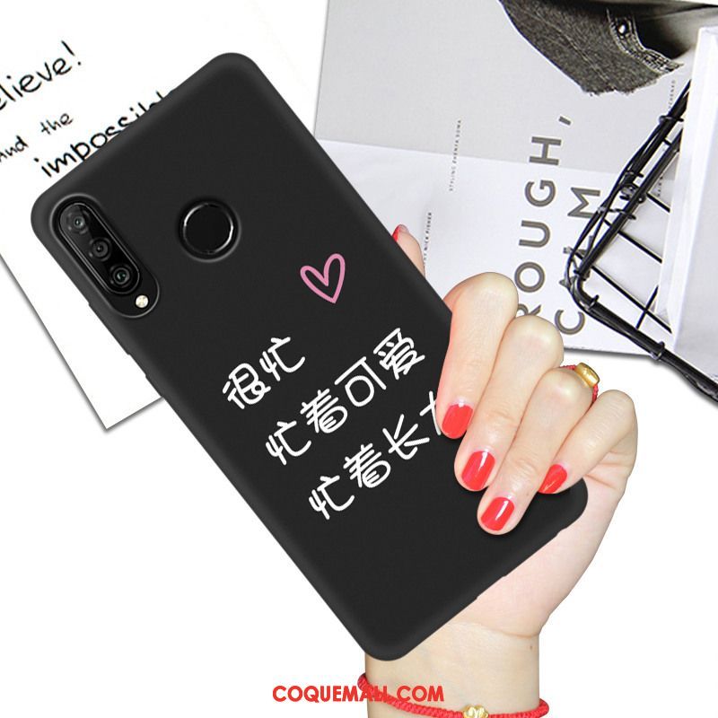 Étui Huawei P30 Lite Dessin Animé Protection Tout Compris, Coque Huawei P30 Lite En Silicone Amoureux