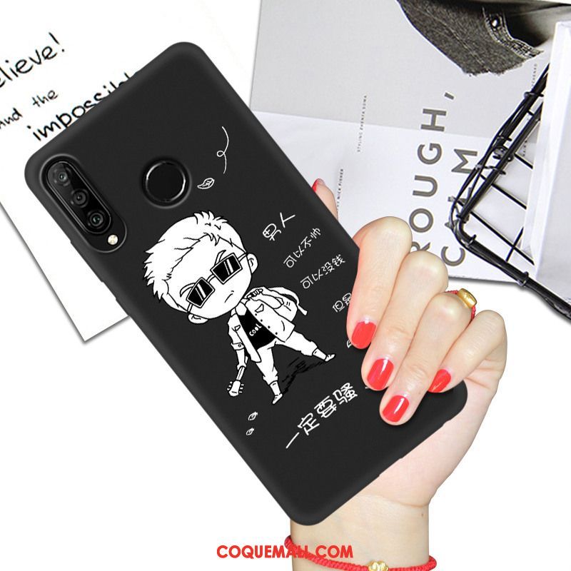 Étui Huawei P30 Lite Dessin Animé Protection Tout Compris, Coque Huawei P30 Lite En Silicone Amoureux