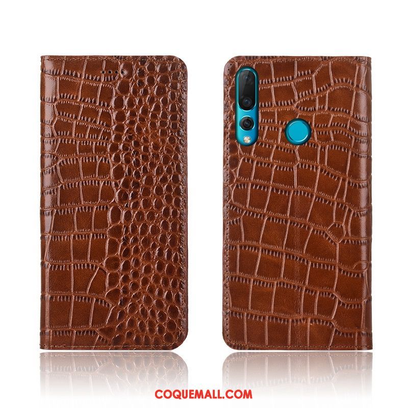 Étui Huawei P30 Lite En Cuir Cuir Véritable Silicone, Coque Huawei P30 Lite Téléphone Portable Fluide Doux