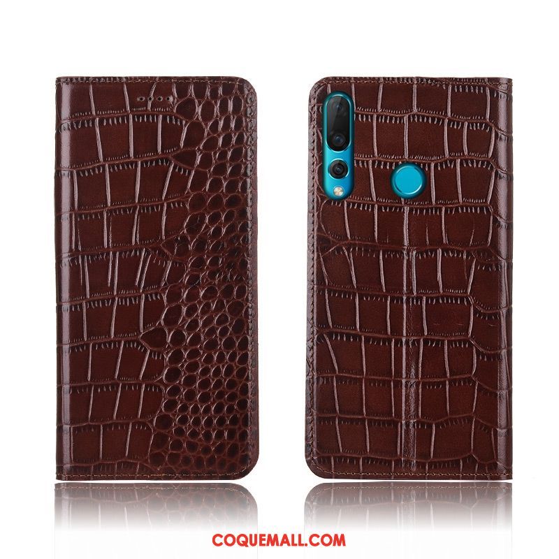 Étui Huawei P30 Lite En Cuir Cuir Véritable Silicone, Coque Huawei P30 Lite Téléphone Portable Fluide Doux