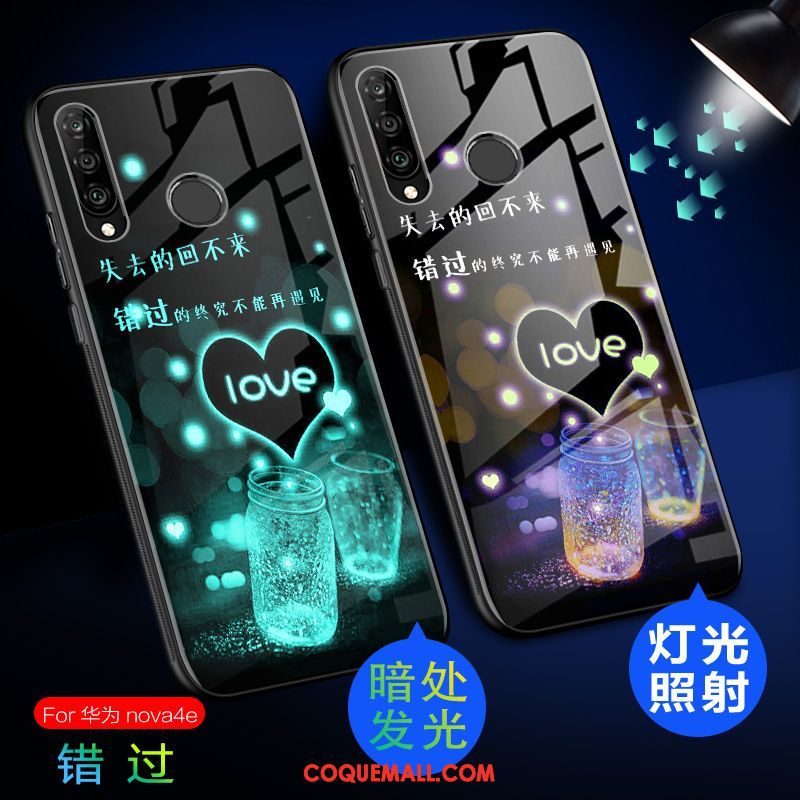 Étui Huawei P30 Lite Haute Verre Charmant, Coque Huawei P30 Lite Lumineuses Téléphone Portable