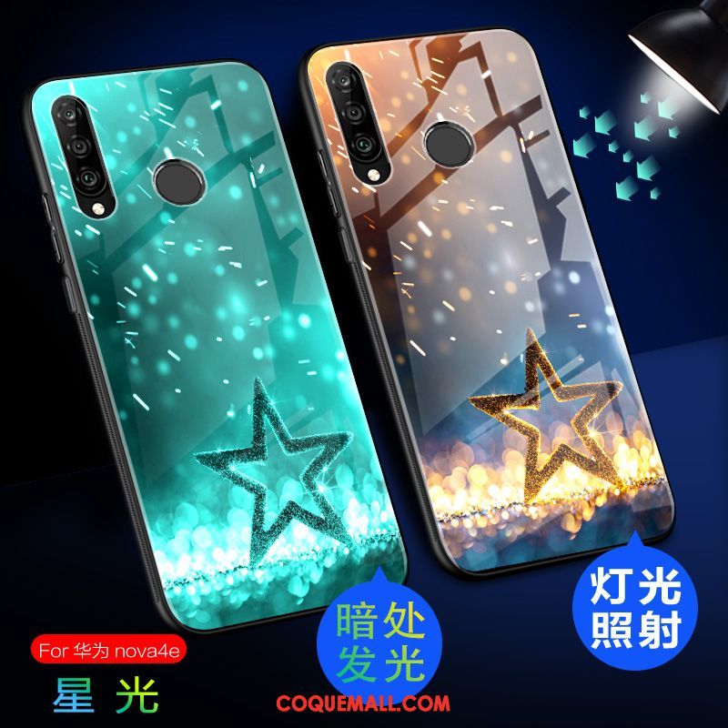 Étui Huawei P30 Lite Haute Verre Charmant, Coque Huawei P30 Lite Lumineuses Téléphone Portable