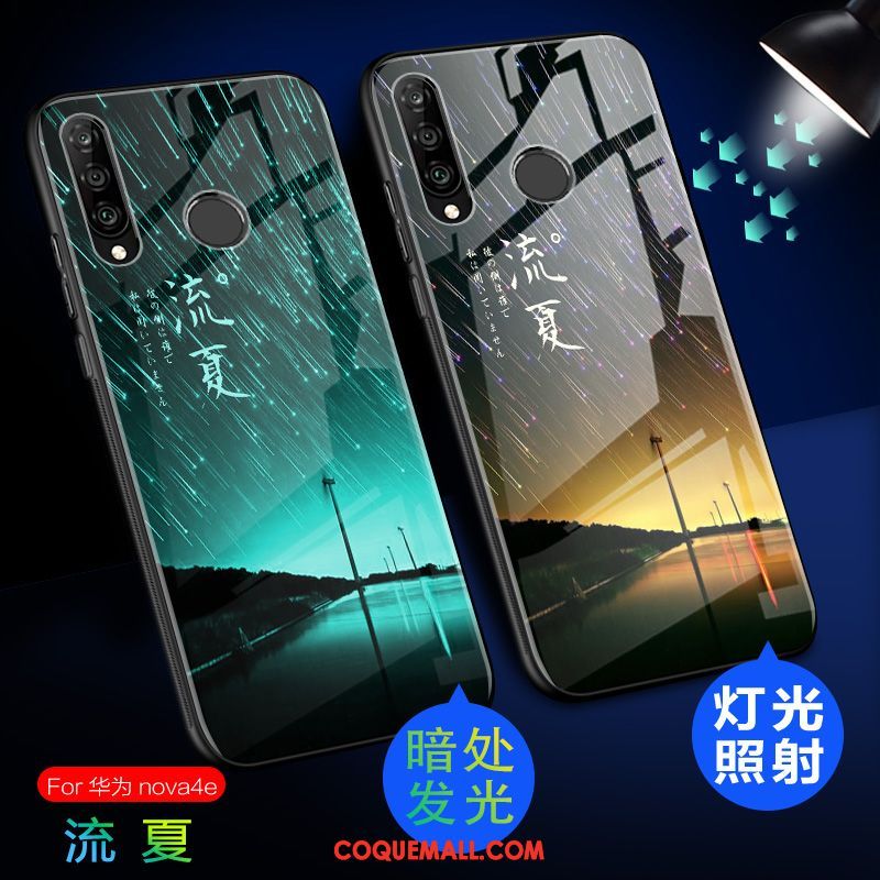 Étui Huawei P30 Lite Haute Verre Charmant, Coque Huawei P30 Lite Lumineuses Téléphone Portable