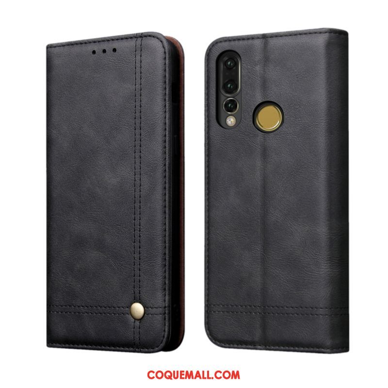 Étui Huawei P30 Lite Incassable Téléphone Portable Kaki, Coque Huawei P30 Lite En Cuir Fluide Doux