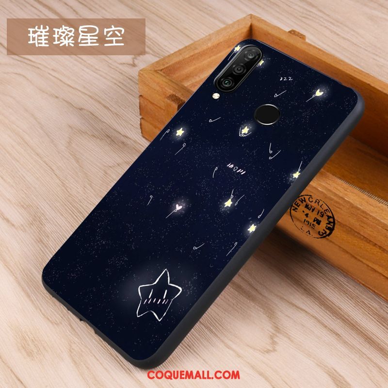 Étui Huawei P30 Lite Incassable Téléphone Portable Tendance, Coque Huawei P30 Lite Protection Délavé En Daim