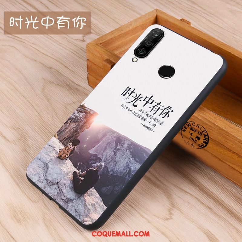 Étui Huawei P30 Lite Incassable Téléphone Portable Tendance, Coque Huawei P30 Lite Protection Délavé En Daim