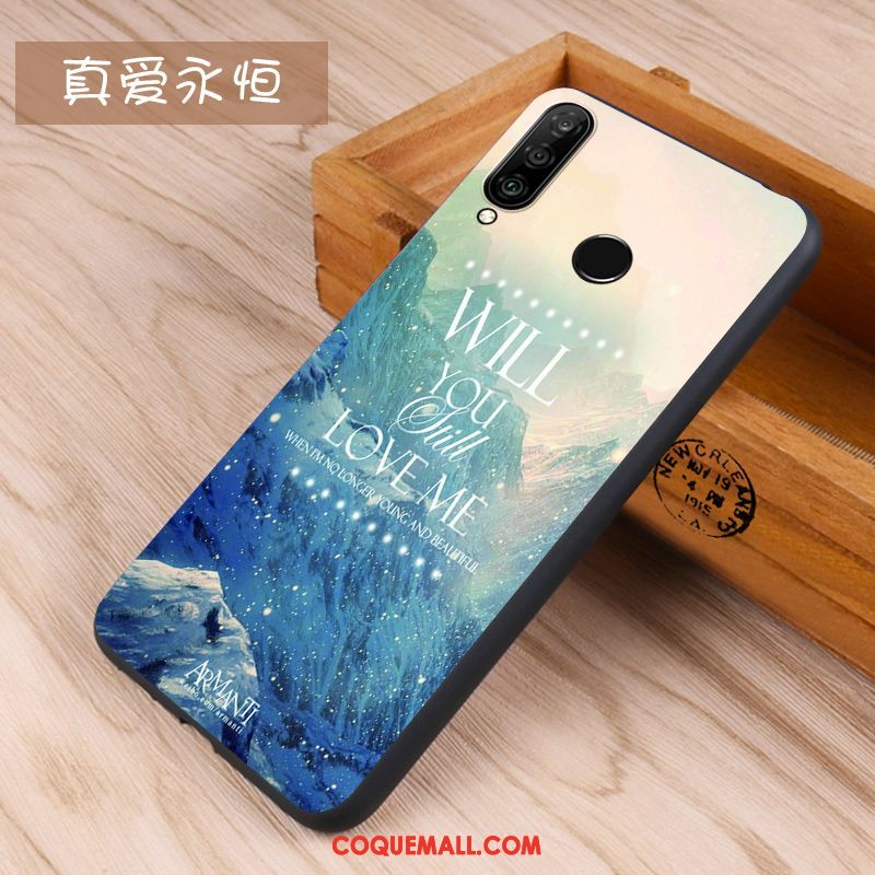 Étui Huawei P30 Lite Incassable Téléphone Portable Tendance, Coque Huawei P30 Lite Protection Délavé En Daim