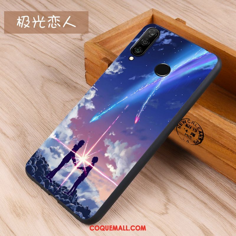 Étui Huawei P30 Lite Incassable Téléphone Portable Tendance, Coque Huawei P30 Lite Protection Délavé En Daim