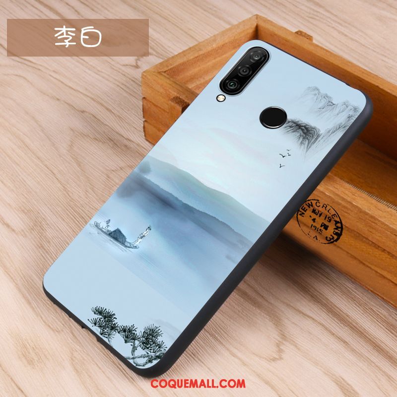 Étui Huawei P30 Lite Incassable Téléphone Portable Tendance, Coque Huawei P30 Lite Protection Délavé En Daim