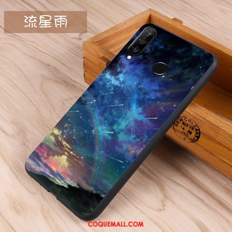 Étui Huawei P30 Lite Incassable Téléphone Portable Tendance, Coque Huawei P30 Lite Protection Délavé En Daim