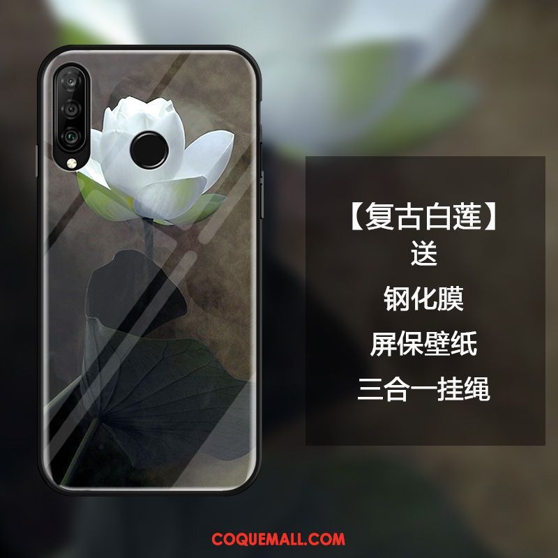 Étui Huawei P30 Lite Ornements Suspendus Clair Verre, Coque Huawei P30 Lite Simple Créatif