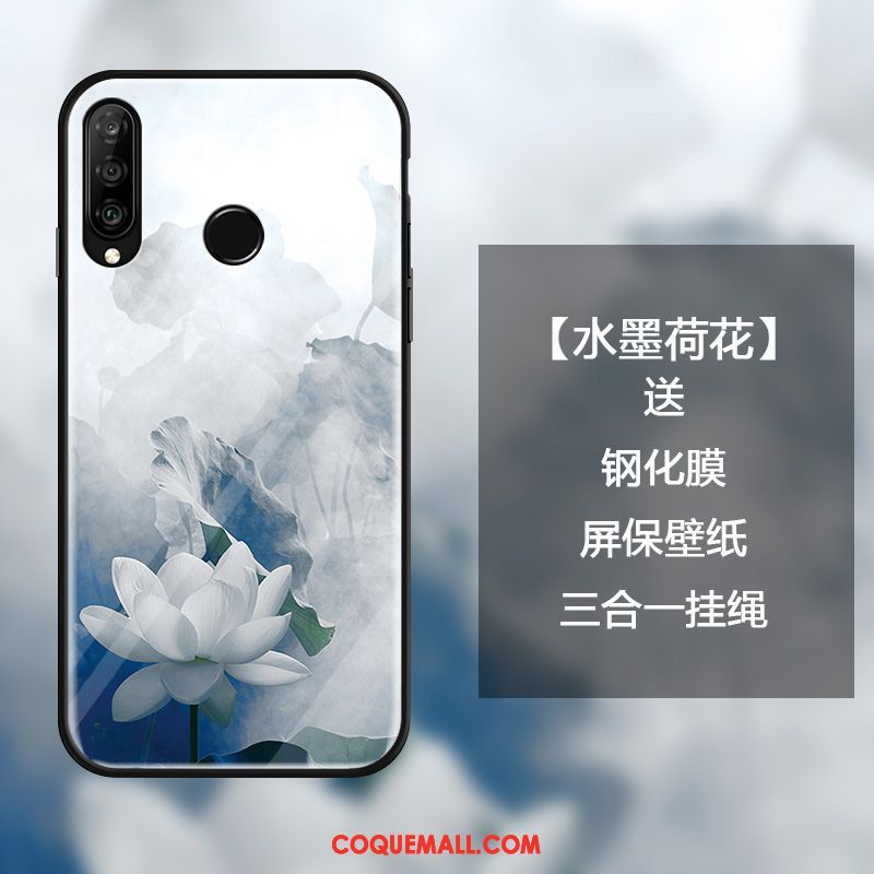 Étui Huawei P30 Lite Ornements Suspendus Clair Verre, Coque Huawei P30 Lite Simple Créatif