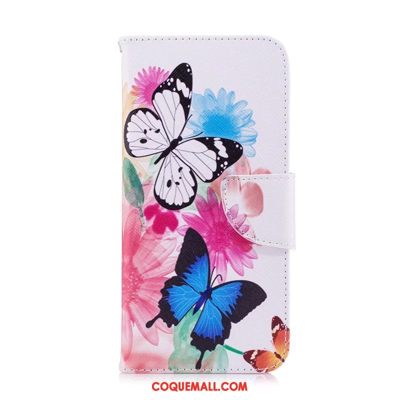 Étui Huawei P30 Lite Peinture Protection En Cuir, Coque Huawei P30 Lite Blanc Jeunesse