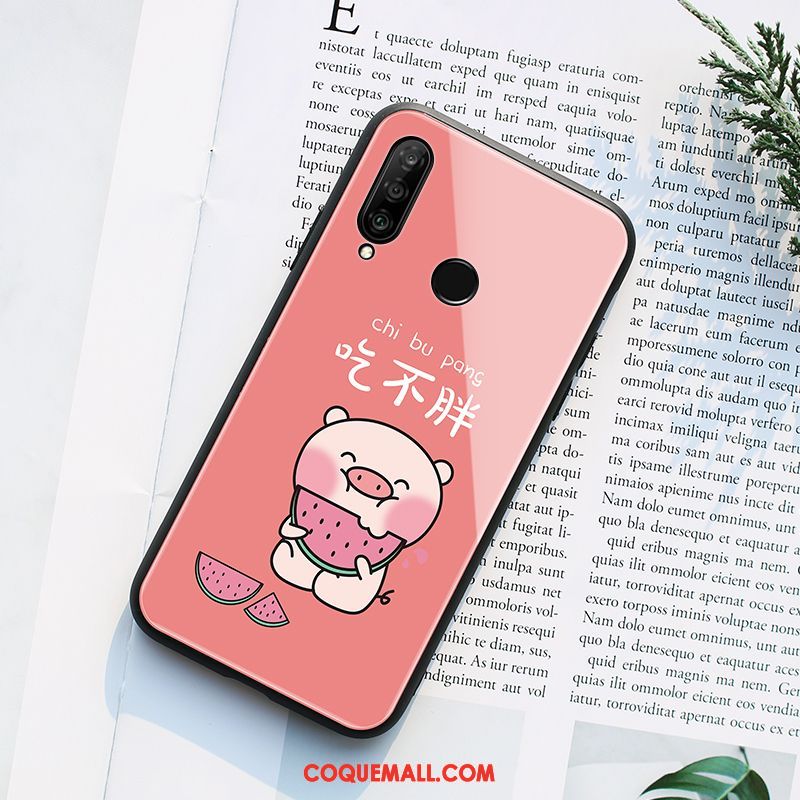 Étui Huawei P30 Lite Personnalité Charmant Créatif, Coque Huawei P30 Lite Noir Téléphone Portable