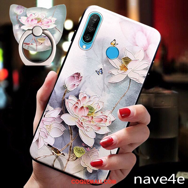 Étui Huawei P30 Lite Personnalité Fluide Doux Amoureux, Coque Huawei P30 Lite Bordure Protection