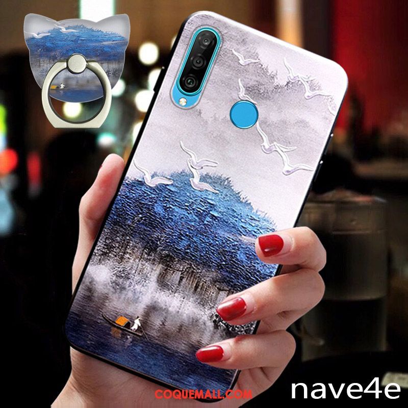 Étui Huawei P30 Lite Personnalité Fluide Doux Amoureux, Coque Huawei P30 Lite Bordure Protection