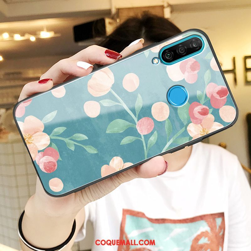 Étui Huawei P30 Lite Protection Amoureux Fleurs, Coque Huawei P30 Lite Tout Compris Téléphone Portable