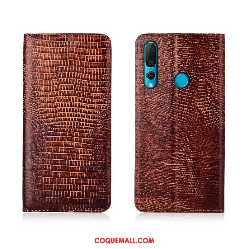 Étui Huawei P30 Lite Protection Incassable Modèle Fleurie, Coque Huawei P30 Lite Kaki En Cuir