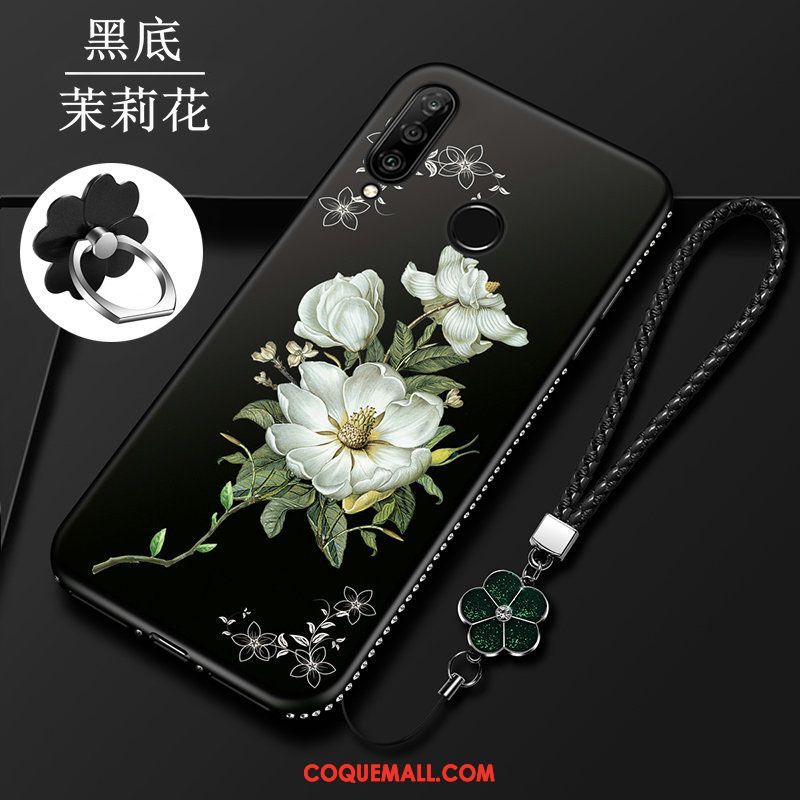 Étui Huawei P30 Lite Protection Noir Tendance, Coque Huawei P30 Lite Incassable Téléphone Portable