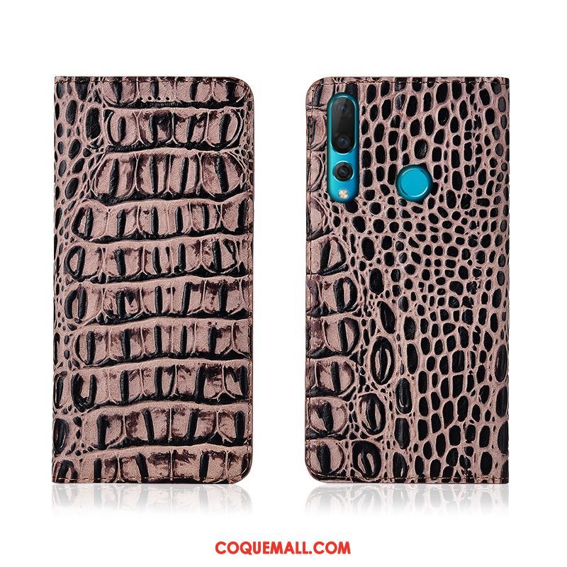 Étui Huawei P30 Lite Protection Nouveau Cuir Véritable, Coque Huawei P30 Lite Tout Compris Clamshell