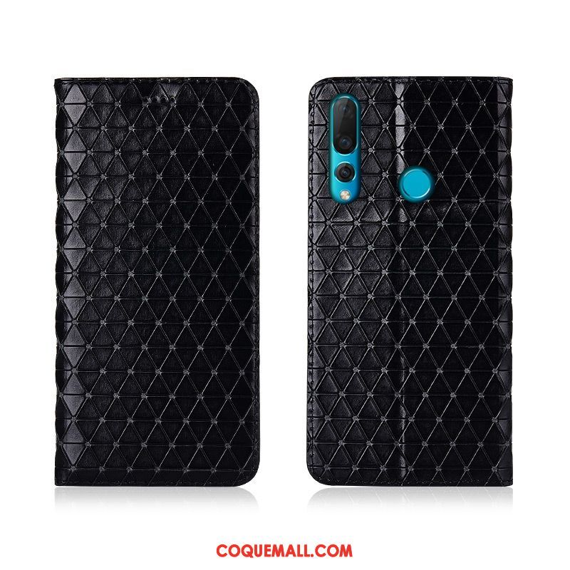 Étui Huawei P30 Lite Silicone Clamshell Tout Compris, Coque Huawei P30 Lite Plaid Fluide Doux Braun