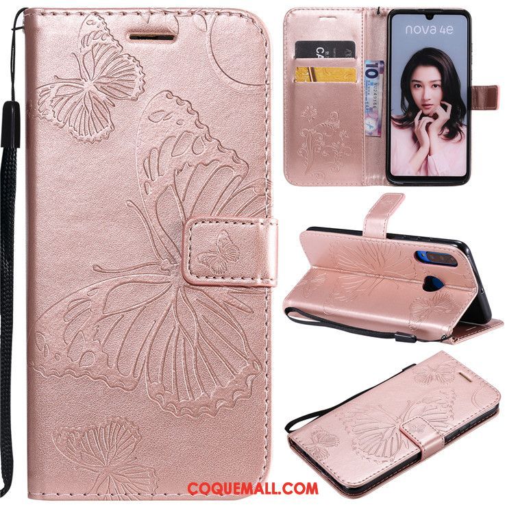 Étui Huawei P30 Lite Silicone Incassable Fluide Doux, Coque Huawei P30 Lite Tout Compris Or Rose