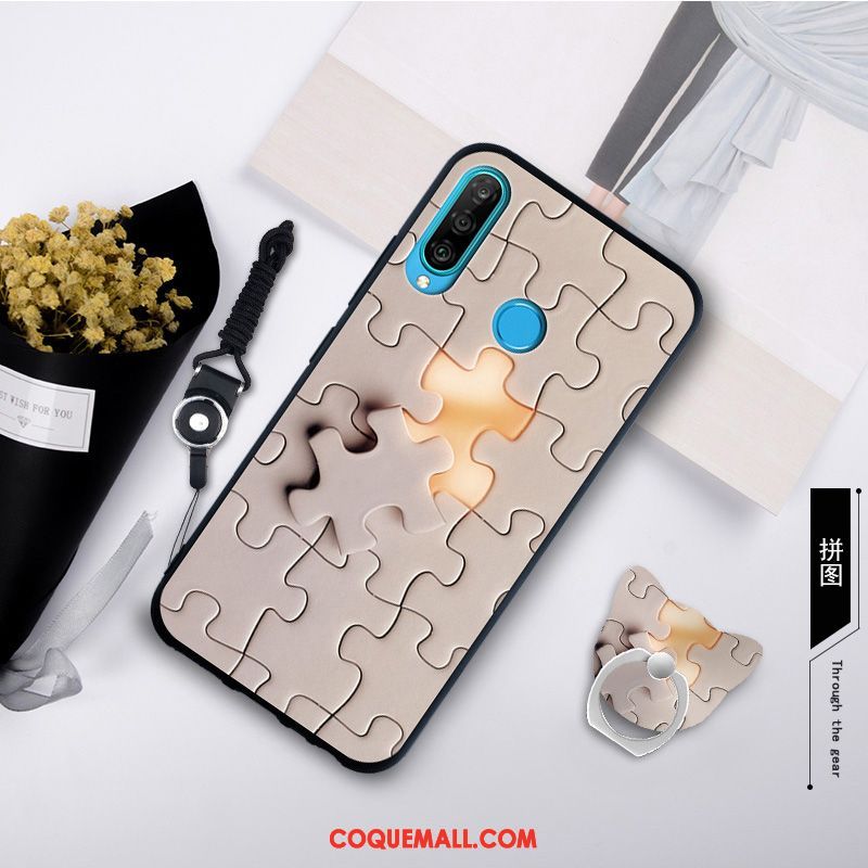 Étui Huawei P30 Lite Simple Nouveau Fluide Doux, Coque Huawei P30 Lite Silicone Protection