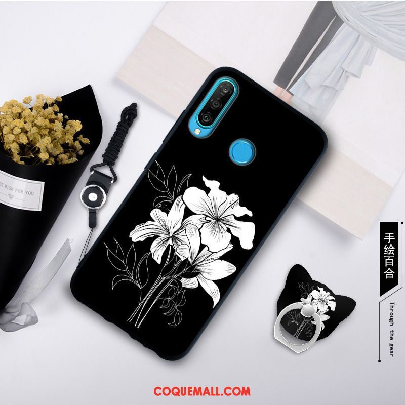 Étui Huawei P30 Lite Simple Nouveau Fluide Doux, Coque Huawei P30 Lite Silicone Protection