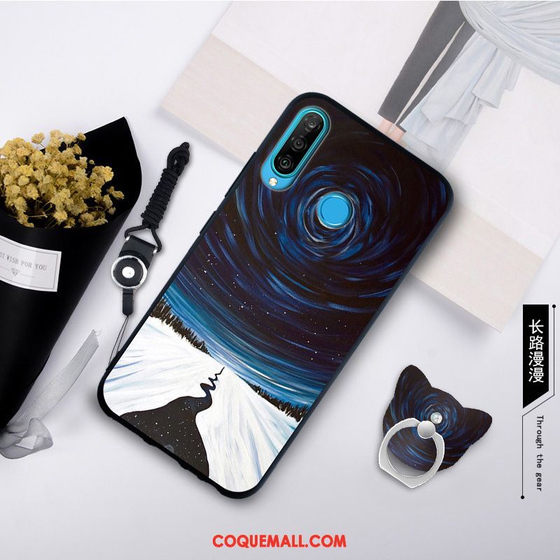 Étui Huawei P30 Lite Simple Nouveau Fluide Doux, Coque Huawei P30 Lite Silicone Protection