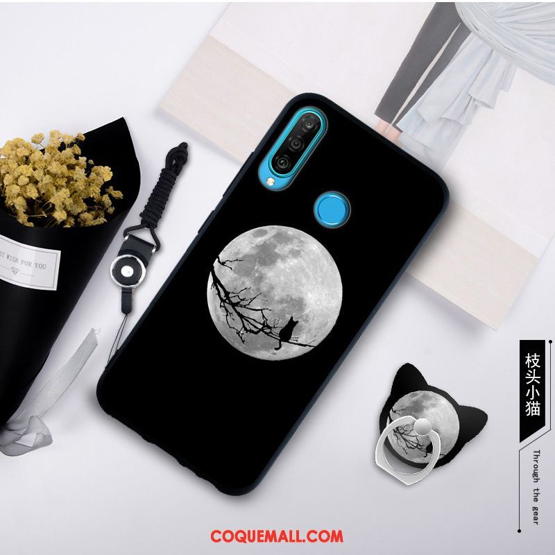 Étui Huawei P30 Lite Simple Nouveau Fluide Doux, Coque Huawei P30 Lite Silicone Protection