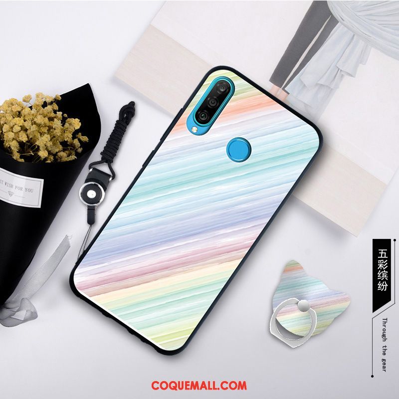 Étui Huawei P30 Lite Simple Nouveau Fluide Doux, Coque Huawei P30 Lite Silicone Protection