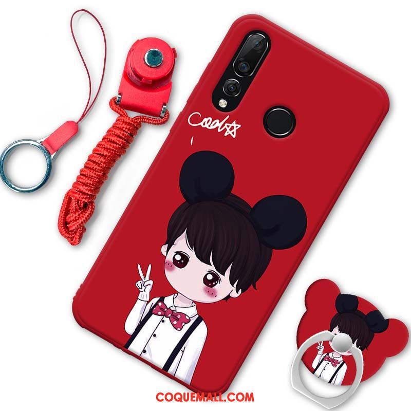 Étui Huawei P30 Lite Tendance Téléphone Portable Rouge, Coque Huawei P30 Lite Ornements Suspendus Fluide Doux