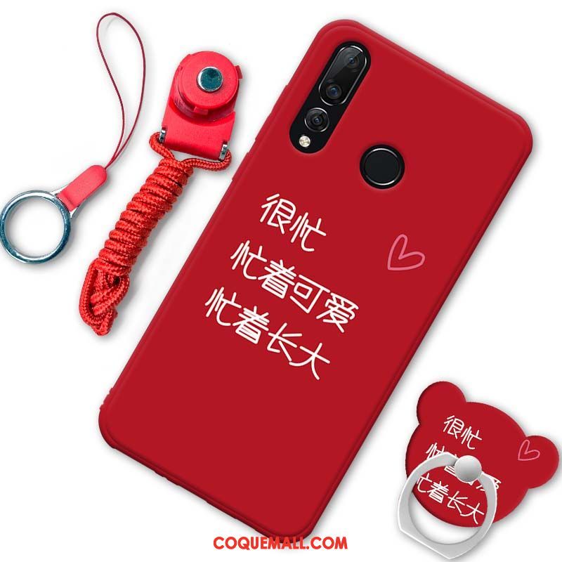 Étui Huawei P30 Lite Tendance Téléphone Portable Rouge, Coque Huawei P30 Lite Ornements Suspendus Fluide Doux