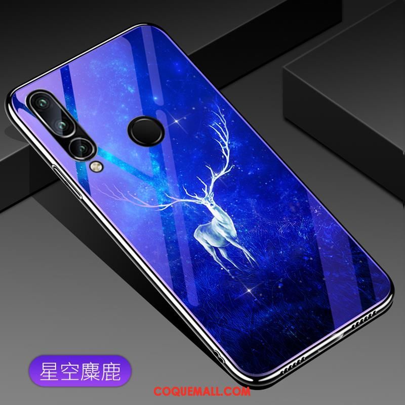 Étui Huawei P30 Lite Téléphone Portable Créatif Bleu, Coque Huawei P30 Lite Verre Jeunesse