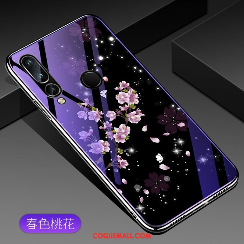 Étui Huawei P30 Lite Téléphone Portable Créatif Bleu, Coque Huawei P30 Lite Verre Jeunesse
