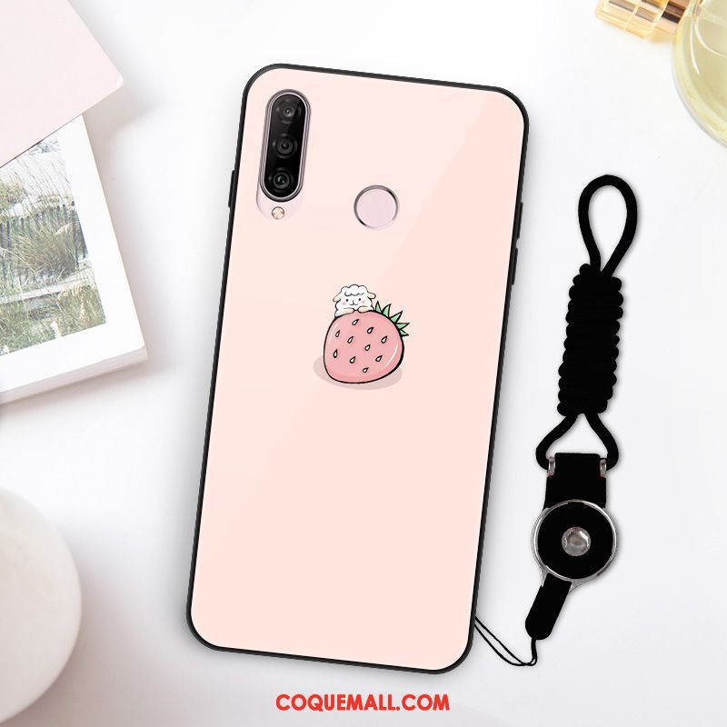 Étui Huawei P30 Lite Téléphone Portable Silicone Charmant, Coque Huawei P30 Lite Net Rouge Incassable