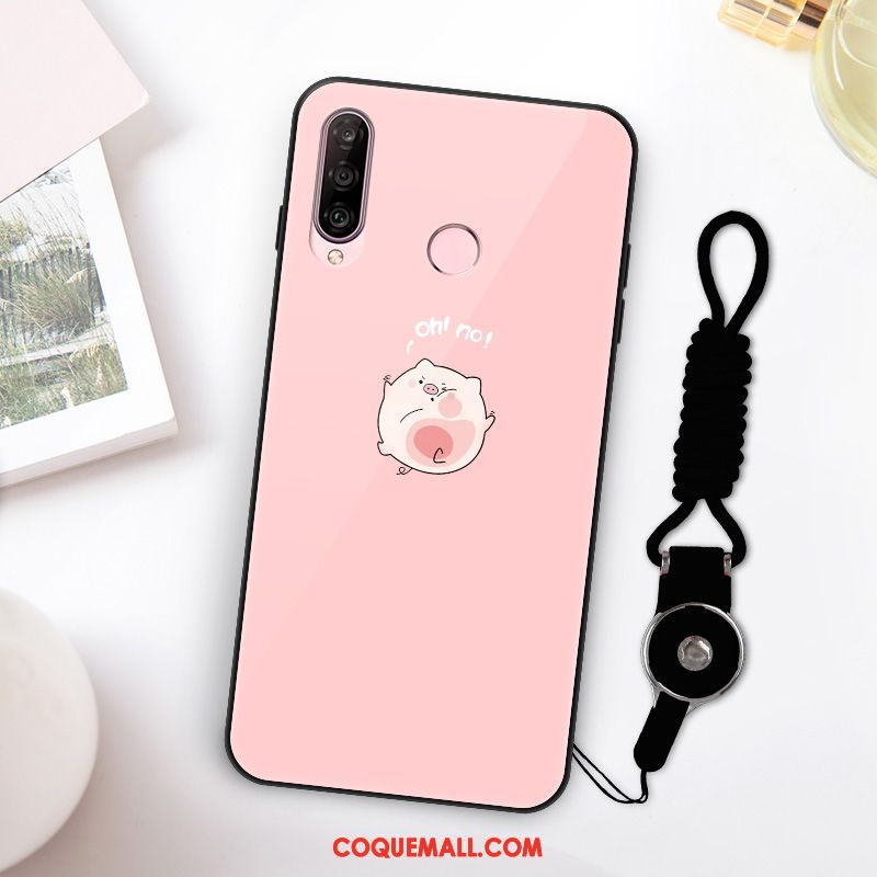 Étui Huawei P30 Lite Téléphone Portable Silicone Charmant, Coque Huawei P30 Lite Net Rouge Incassable