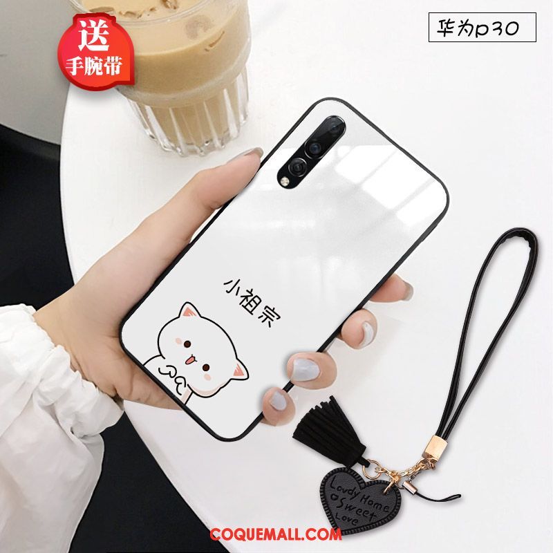 Étui Huawei P30 Marque De Tendance Protection Chat, Coque Huawei P30 Petit Créatif