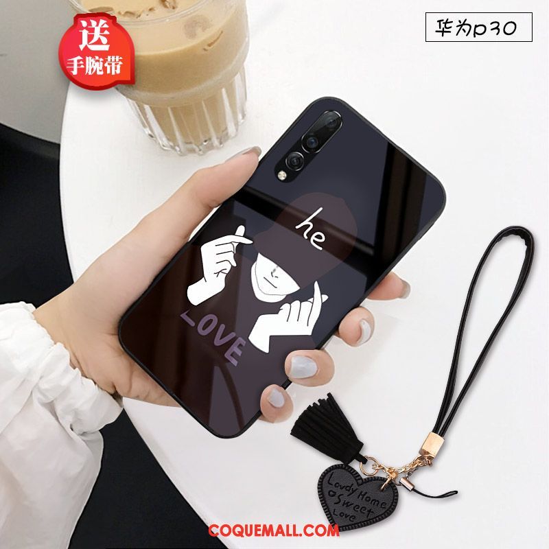 Étui Huawei P30 Marque De Tendance Protection Chat, Coque Huawei P30 Petit Créatif