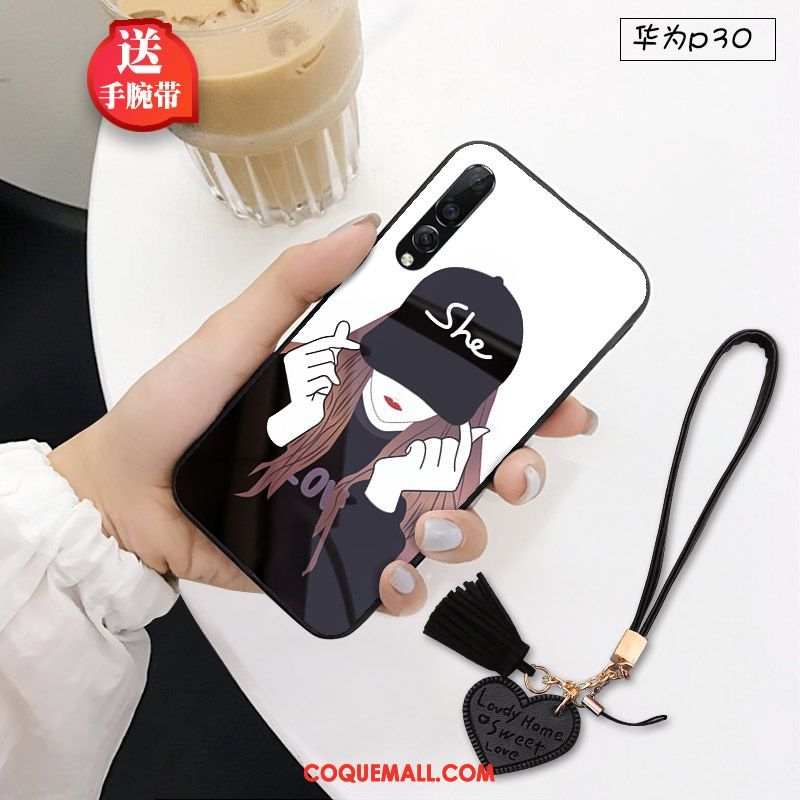 Étui Huawei P30 Marque De Tendance Protection Chat, Coque Huawei P30 Petit Créatif