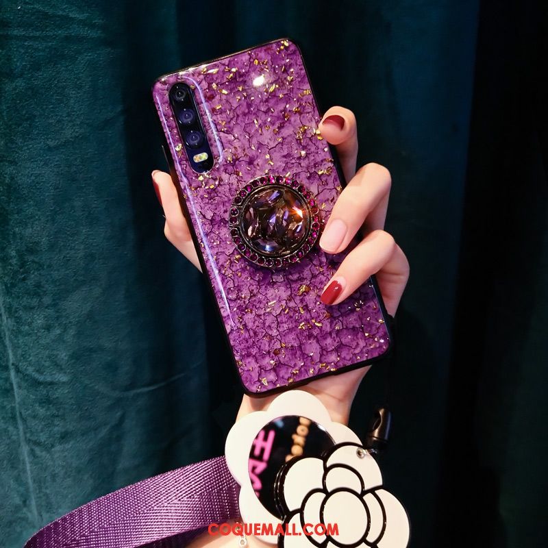 Étui Huawei P30 Nouveau Tout Compris Tendance, Coque Huawei P30 Violet Net Rouge