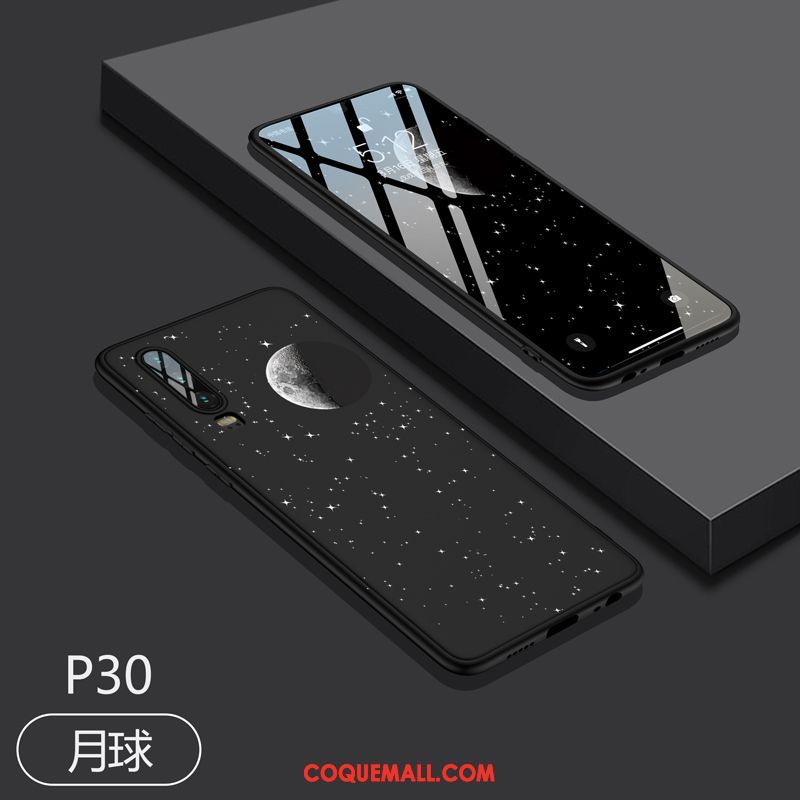 Étui Huawei P30 Personnalité Incassable Délavé En Daim, Coque Huawei P30 Silicone Téléphone Portable