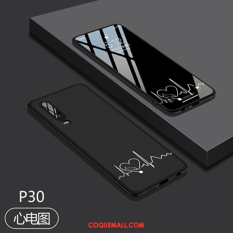 Étui Huawei P30 Personnalité Incassable Délavé En Daim, Coque Huawei P30 Silicone Téléphone Portable