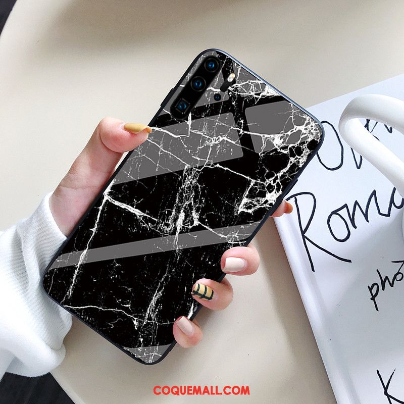 Étui Huawei P30 Pro Amoureux Verre Trempé Tout Compris, Coque Huawei P30 Pro Clair Bleu