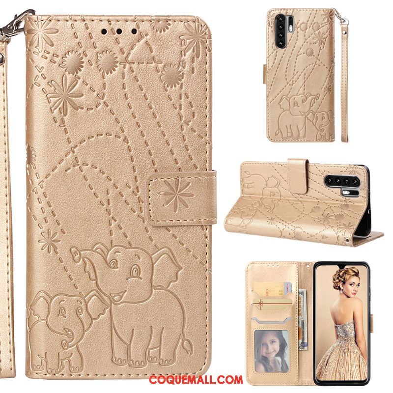 Étui Huawei P30 Pro Cuir Véritable Téléphone Portable Tout Compris, Coque Huawei P30 Pro Ornements Suspendus Protection