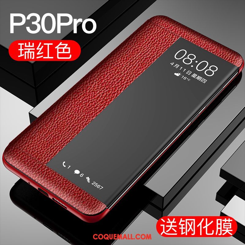 Étui Huawei P30 Pro Dormance Tout Compris Noir, Coque Huawei P30 Pro Protection En Silicone