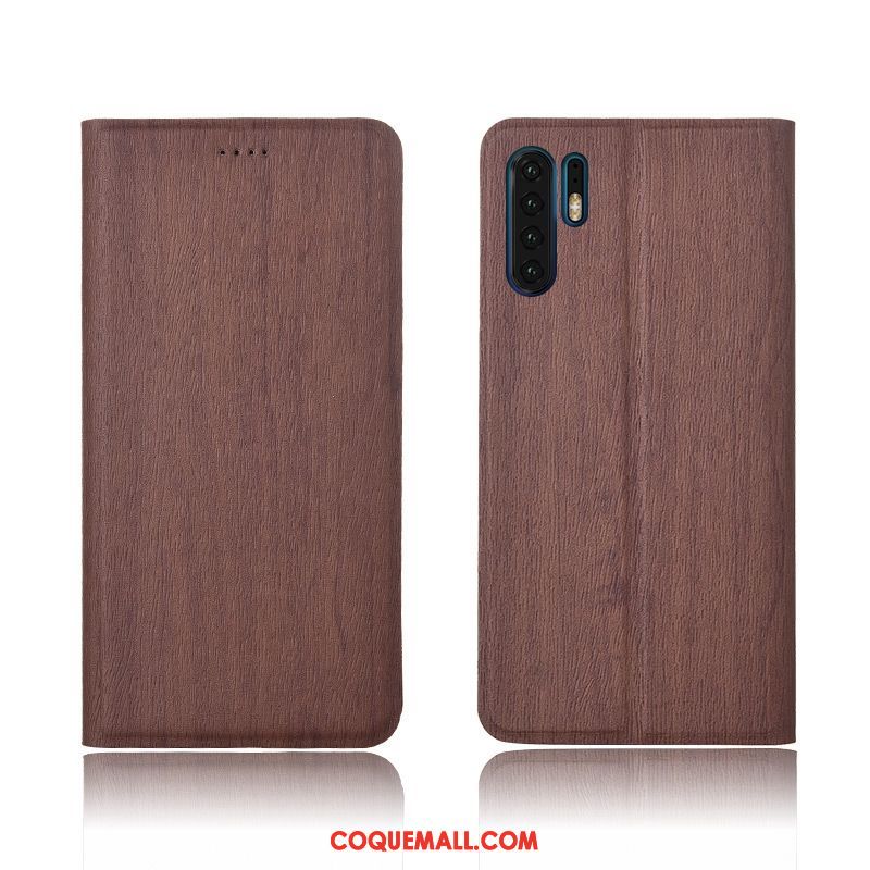 Étui Huawei P30 Pro Incassable En Cuir Fluide Doux, Coque Huawei P30 Pro Protection Clamshell