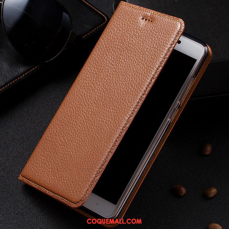 Étui Huawei P30 Pro Modèle Fleurie Noir Tout Compris, Coque Huawei P30 Pro Cuir Véritable Téléphone Portable